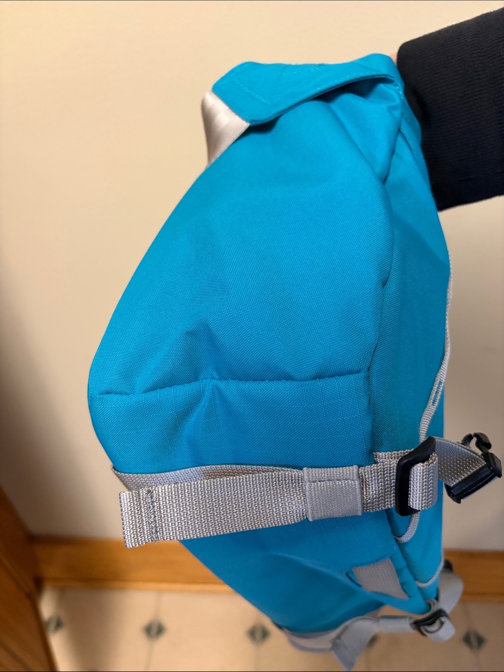 Patagonia Bright Turquoise 12l Mini Mass Messenger Bag with Light Gray Straps - Picture 5 of 10